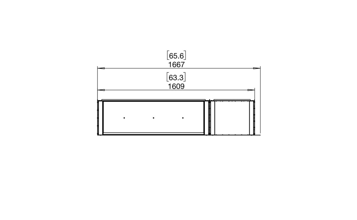 EcoSmart - Flex Fireplace 60LC.BXR - Left Corner - Black