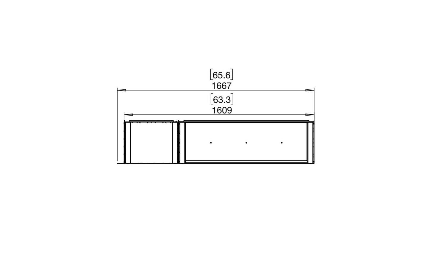 EcoSmart - Flex Fireplace 60RC.BXL - Right Corner - Black