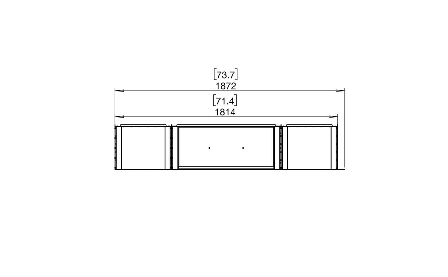 EcoSmart - Flex Fireplace 68LC.BX2 - Left Corner - Black