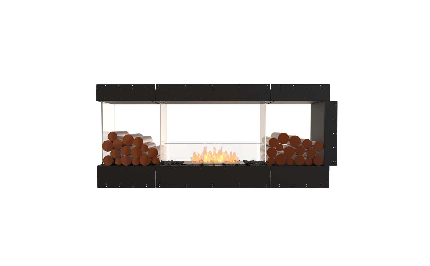 EcoSmart - Flex Fireplace 68PN.BX2 - Peninsula - Black