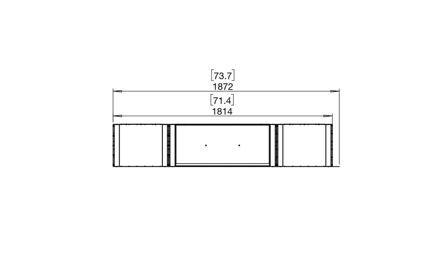 EcoSmart - Flex Fireplace 68PN.BX2 - Peninsula - Black