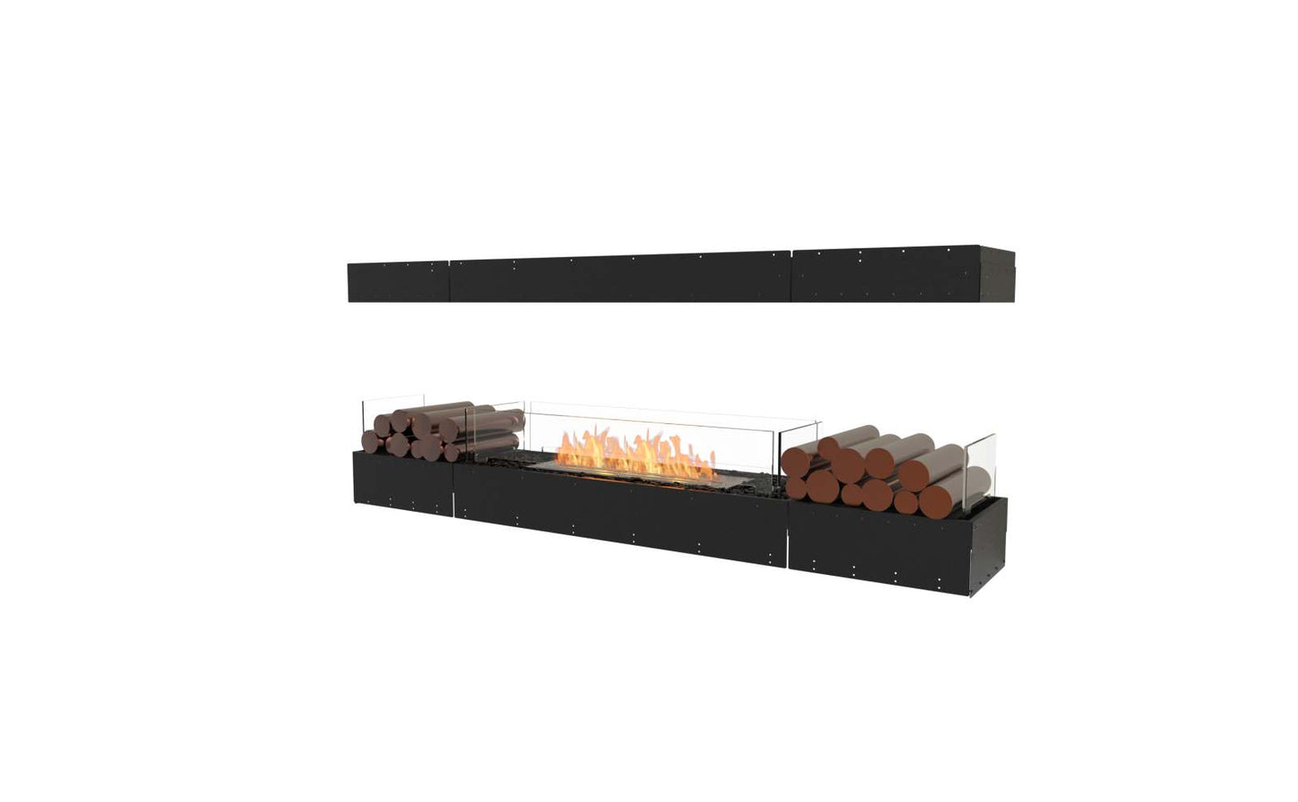 EcoSmart - Flex Fireplace 78IL.BX2 - Island - Black