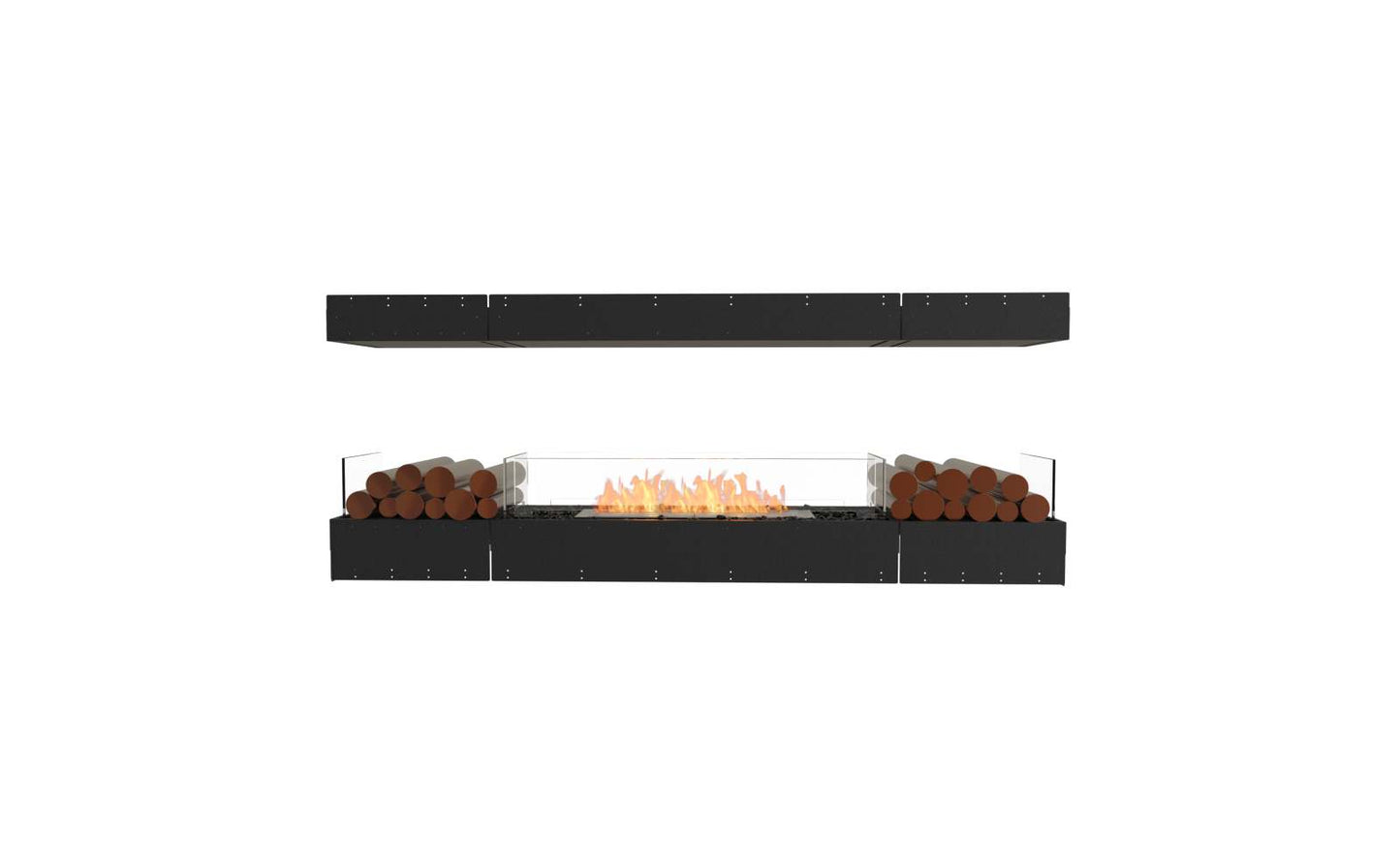 EcoSmart - Flex Fireplace 78IL.BX2 - Island - Black