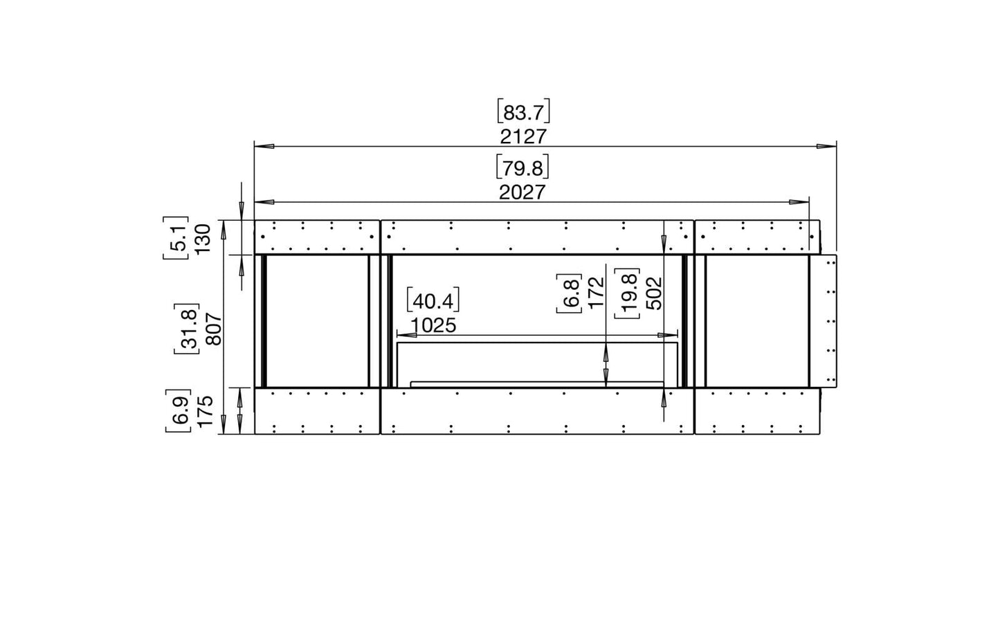EcoSmart - Flex Fireplace 78LC.BX2 - Left Corner - Black