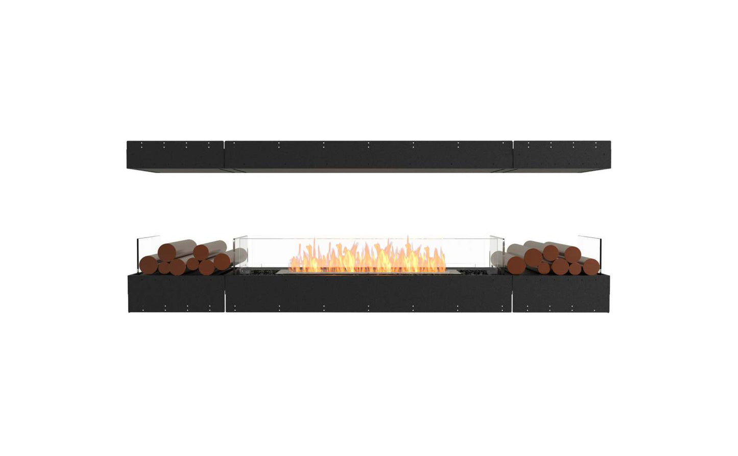 EcoSmart - Flex Fireplace 86IL.BX2 - Island - Black