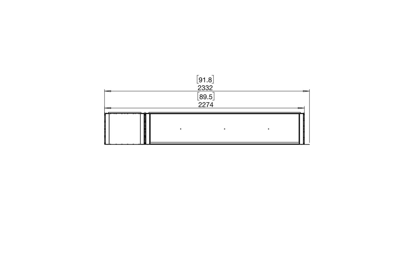 EcoSmart - Flex Fireplace 86LC.BXL - Left Corner - Black