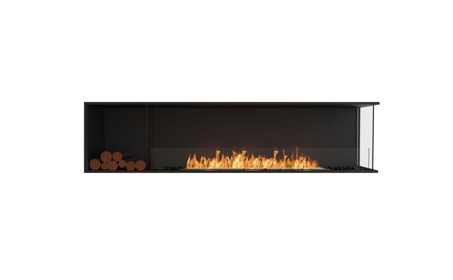 EcoSmart - Flex Fireplace 86RC.BXL - Right Corner - Black