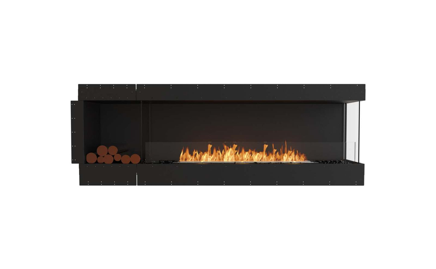 EcoSmart - Flex Fireplace 86RC.BXL - Right Corner - Black