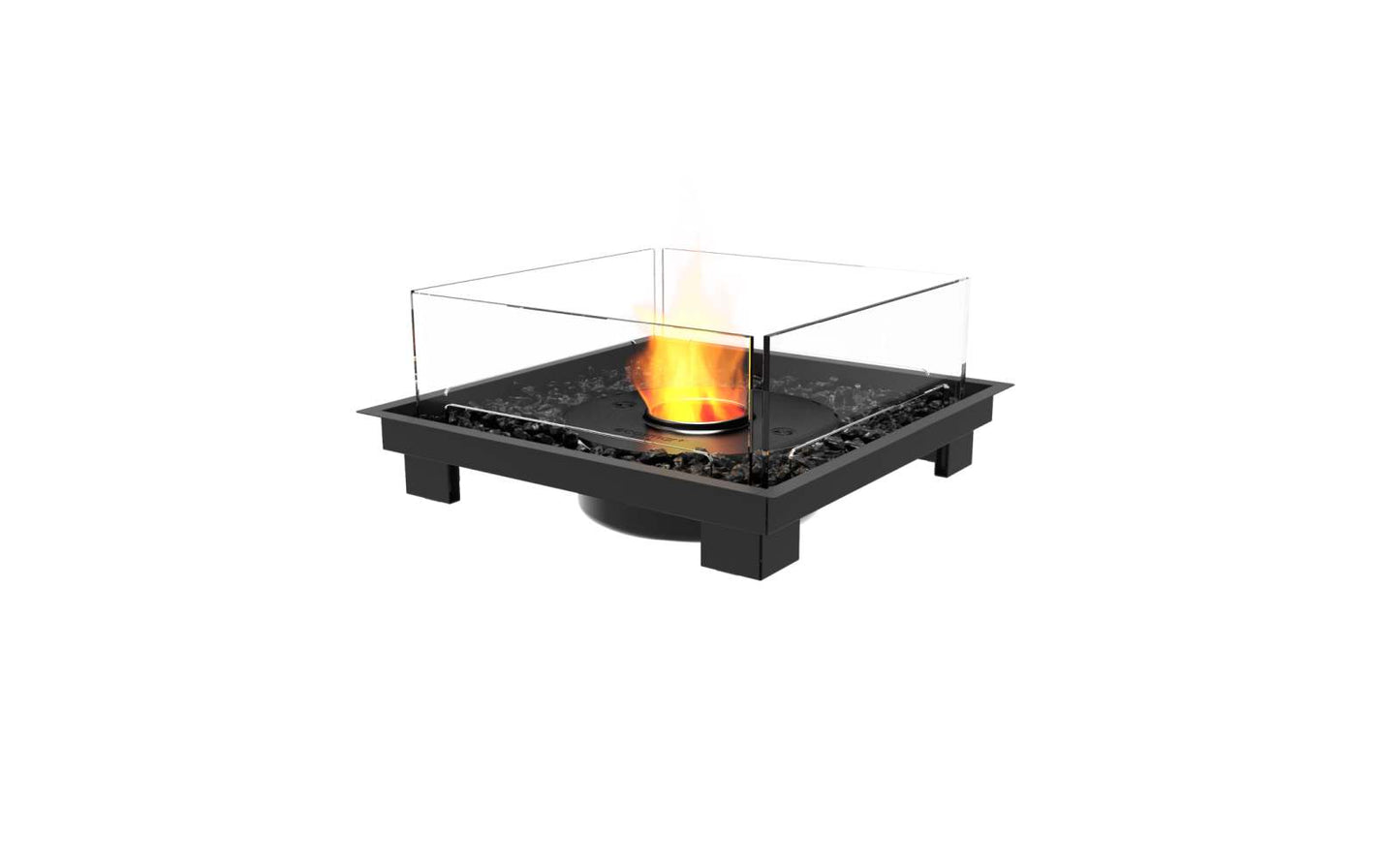 EcoSmart Fire - Square 22 - Fire Pit Kit - Black