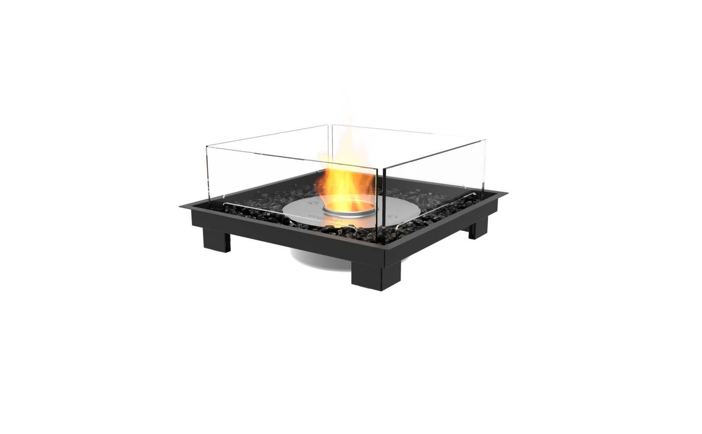 EcoSmart Fire - Square 22 - Fire Pit Kit - Black