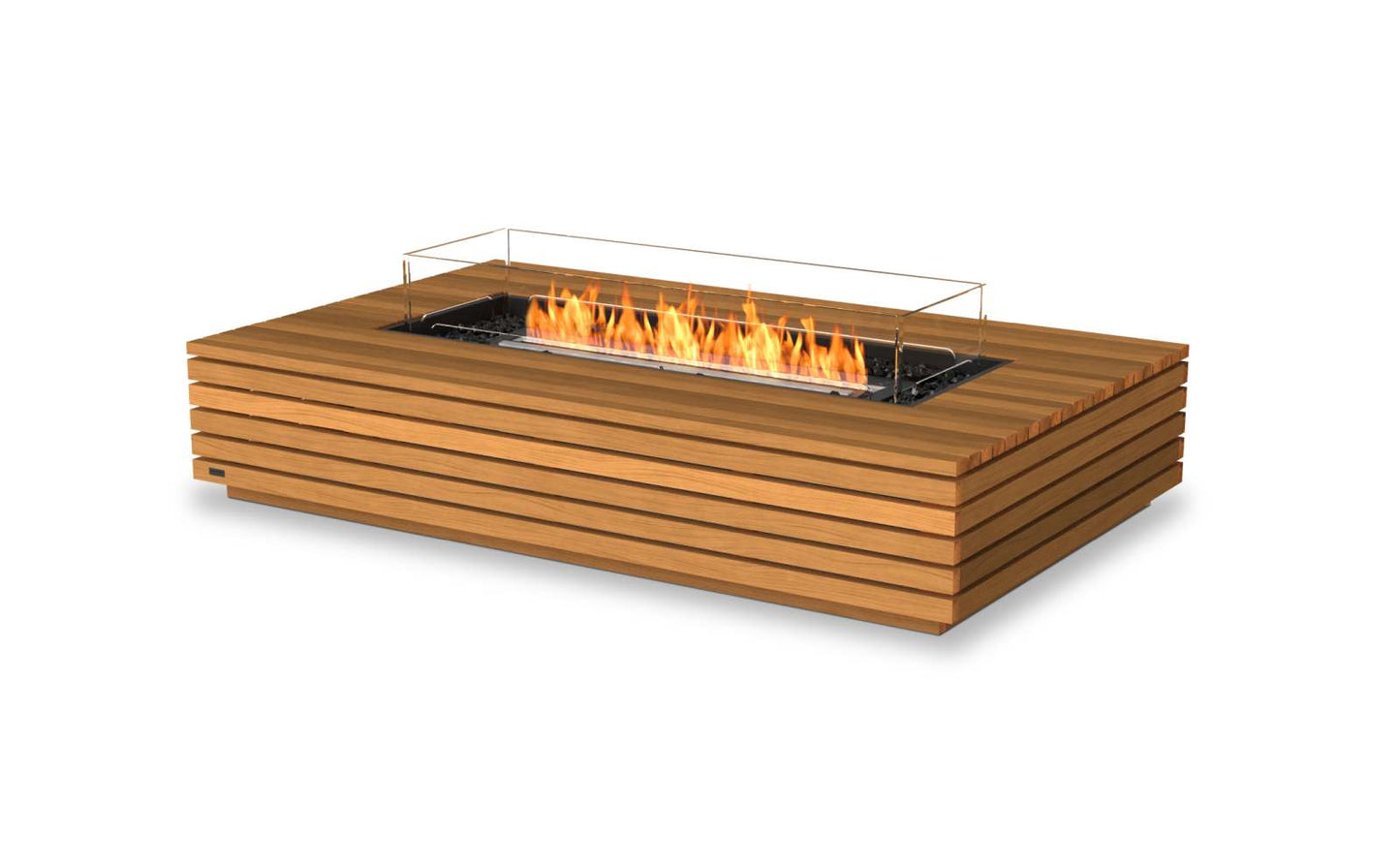 EcoSmart Fire - Wharf 65 - Fire Pit Table - Teak