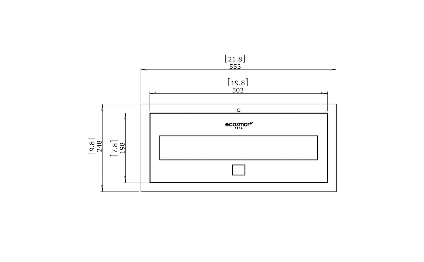 EcoSmart Fire - XL500 - Ethanol Burner - Stainless Steel