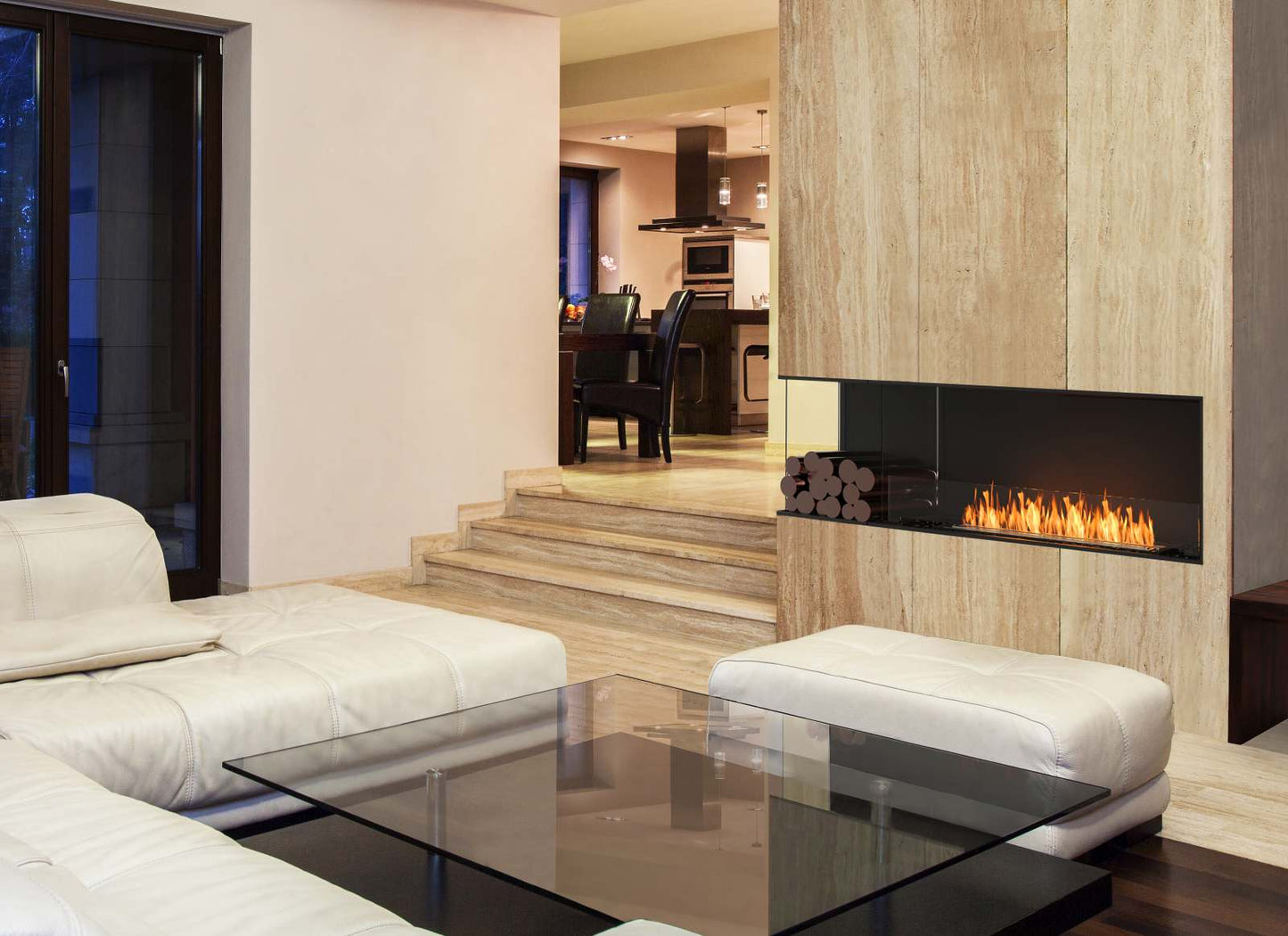 EcoSmart - Flex Fireplace 68LC - Left Corner - Black